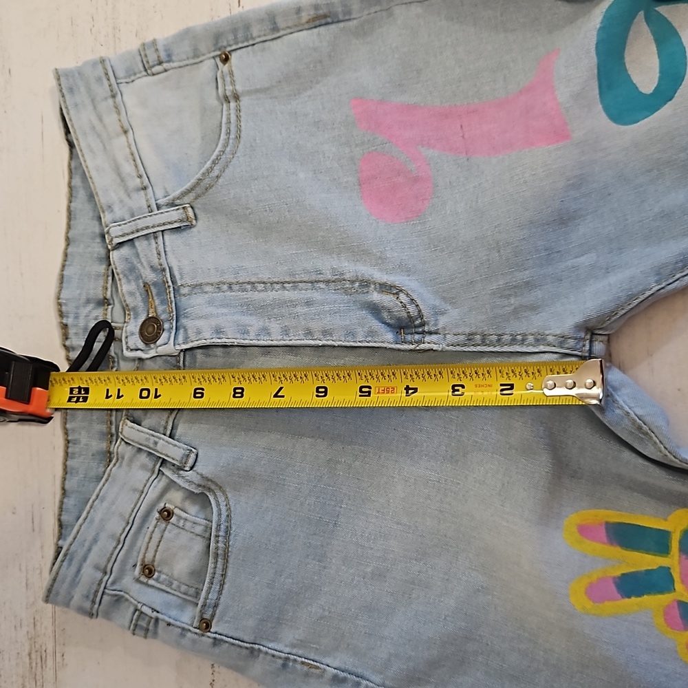Shein Graphic 1999 Buterfly High Rise Skinny Jeans Size Medium - Picture 7 of 11